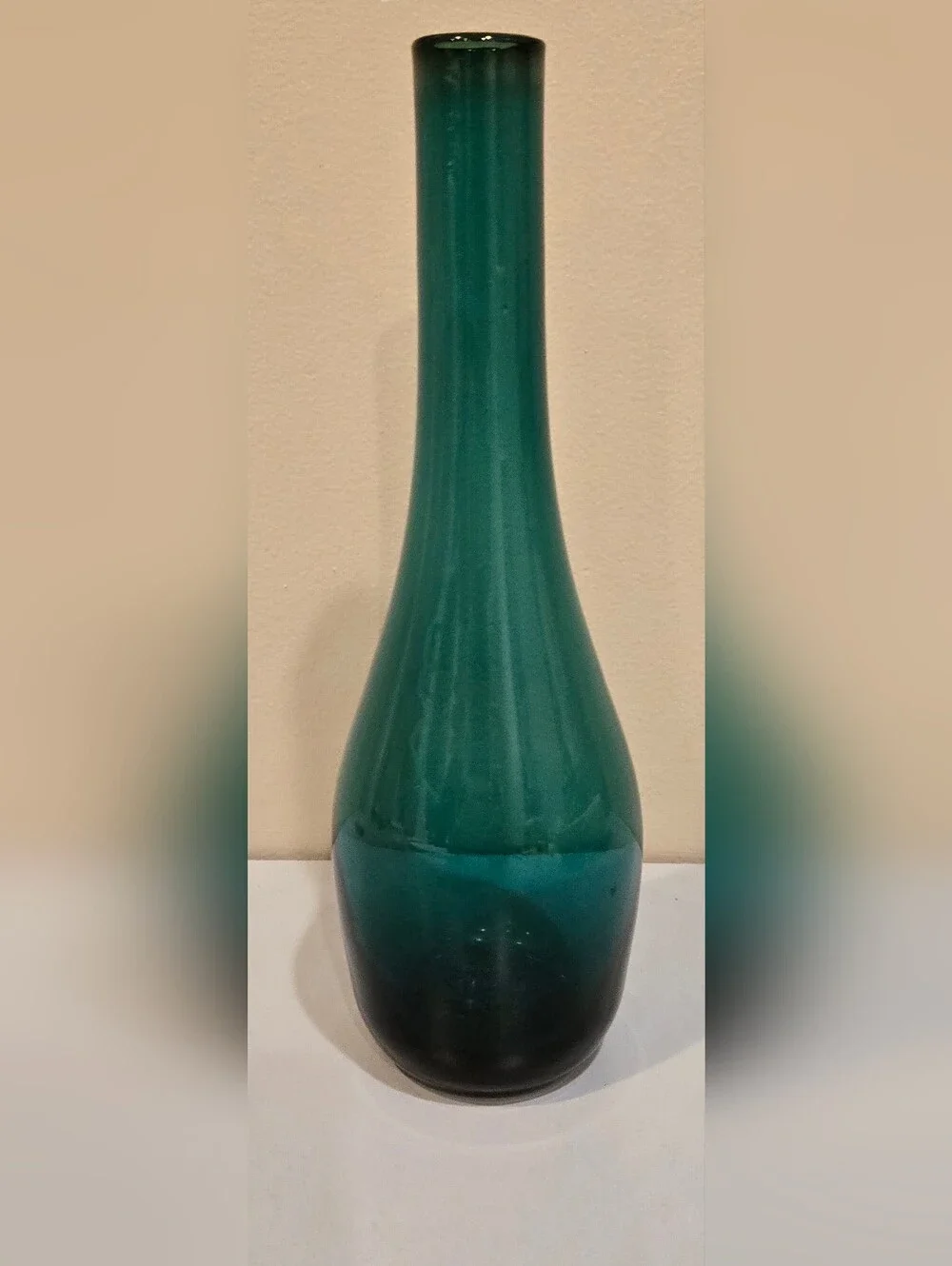 Vintage Kosta Boda Bertil Vallien Teal Glass Bud Vase - Home Accents